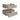 Wastafelonderkast | Saniloft | (65x55x40 cm) | 2 lades | Push-to-open | Licht hout
